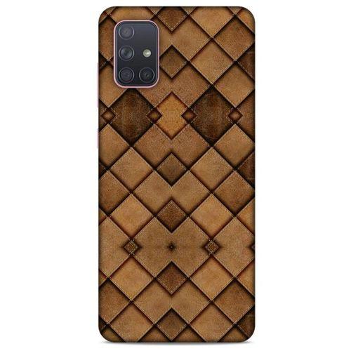 Samsung Galaxy A71 Kılıf Patchwork (26) Tpu Silikon Kılıf Açık Kahverengi