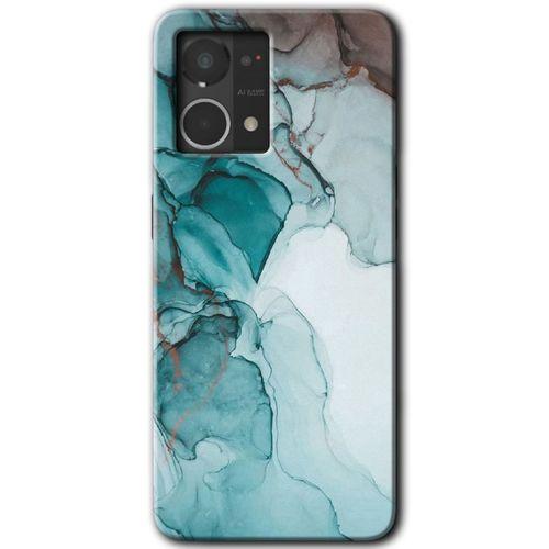 Oppo Reno 7 4G Kılıf HD Desen Baskılı Arka Kapak - Buzul Mermer