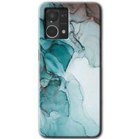 Oppo Reno 7 4G Kılıf HD Desen Baskılı Arka Kapak - Buzul Mermer