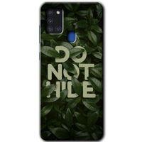 MRCİLETİSİM Samsung Galaxy A21s Kılıf Baskılı Kapak - Do Not Hide +Tam Kaplayan Mat Seramik