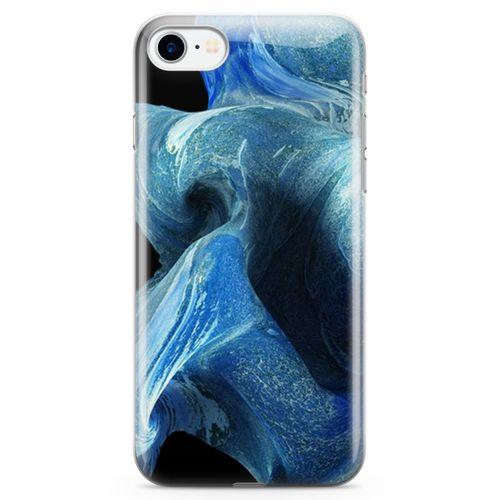 Apple iPhone 7 Kılıf Mavi Kumlar Arka Kapak Koruma Desenli Full Koruyucu