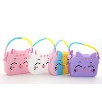 Sevimli Kedi Tasarımlı Silikon Çanta