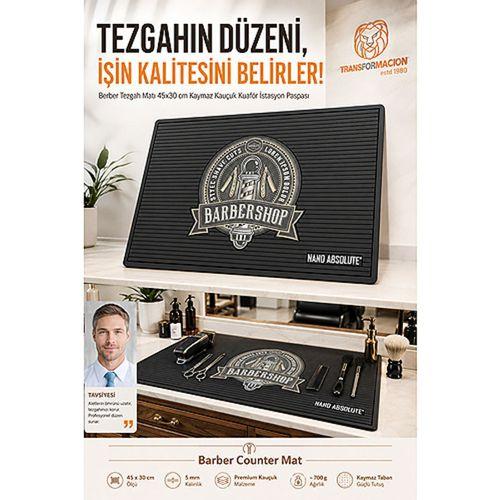 Professional Barber Tezgah Matı 45x30 cm Kalın Kauçuk Kaymaz Isıya Dayanıklı Kuaför Tezgâh Lastiği 723619