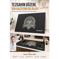 Professional Barber Tezgah Matı 45x30 cm Kalın Kauçuk Kaymaz Isıya Dayanıklı Kuaför Tezgâh Lastiği 723619