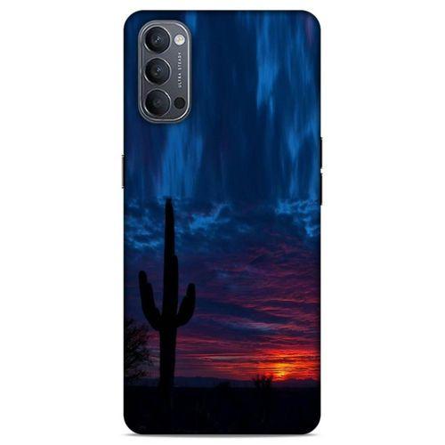 Lopard Oppo Reno 4 Uyumlu Kılıf Gece'S (12) Koruyucu Silikon Mavi