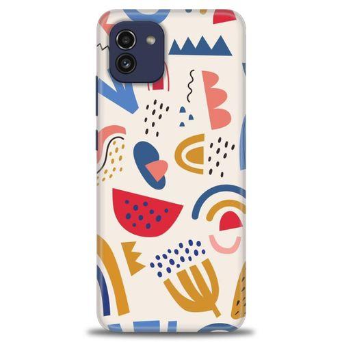 Samsung Galaxy A03 Kılıf HD Baskılı Kılıf - Çizim + Tam Ekran Koruyucu