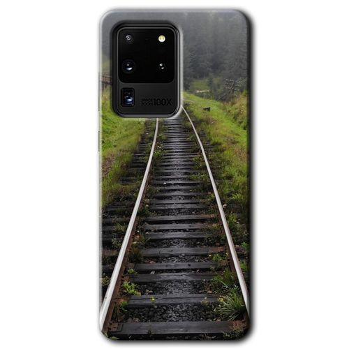 Galaxy S20 Ultra Kılıf HD Desen Baskılı Arka Kapak - Tren Yolu