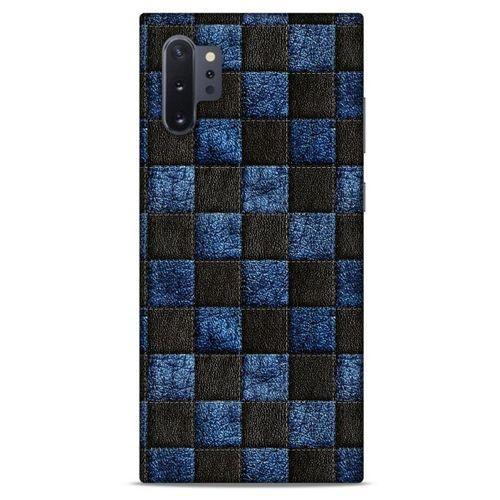 Samsung Galaxy Note 10 Plus Kılıf Patchwork (9) Kılıf Siyah Mavi