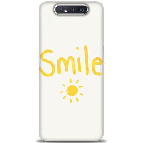 Samsung Galaxy A80 Kılıf HD Baskılı Kılıf - Smile Güneş + Tam Ekran Koruyucu