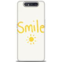 Samsung Galaxy A80 Kılıf HD Baskılı Kılıf - Smile Güneş + Tam Ekran Koruyucu