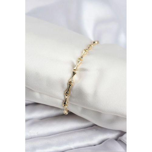 Pirinç Gold Renk VIP Seri İnce Kemik Model Zirkon Taşlı Kadın Bileklik