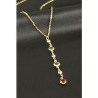 Kristal Taşlı Y Kolye