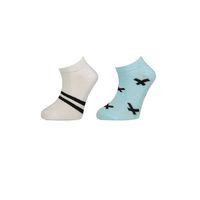 Bibaby Bibaby Biorganic Çizgili 2'Li Yaş Patik Çorap 68429 Ekru