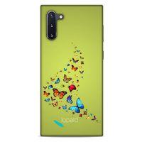Samsung Galaxy Note 10 Kılıf Kelebek Etkisi (48) Bumper Kılıf Pembe Yeşil