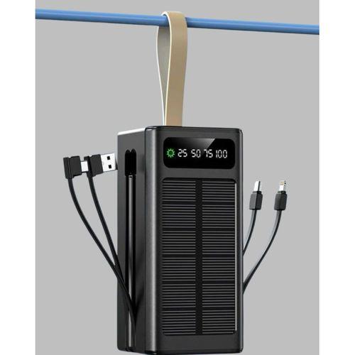 Led Aydınlatmalı Güneş Panelli Powerbank Seyahat Ve Kamp İçin