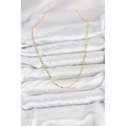 CM 14K Gold Renk Pirinç Gemi Zinciri Model Kadın Kolye