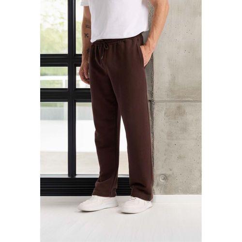 Mendes Baggy Kalıp Diagonal 3 İplik Kumaş Erkek Eşofman Altı Pantolon - Kahve