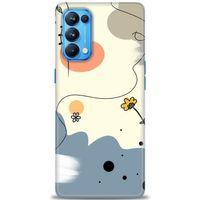 Oppo Reno 5 Pro Kılıf HD Baskılı Kılıf - Papatya + Tam Ekran Koruyucu