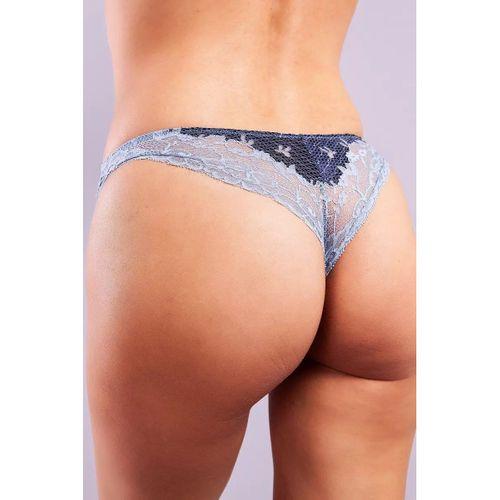 Golshan Gilda Mini Slip, Kadın Dantelli Mavi Külot