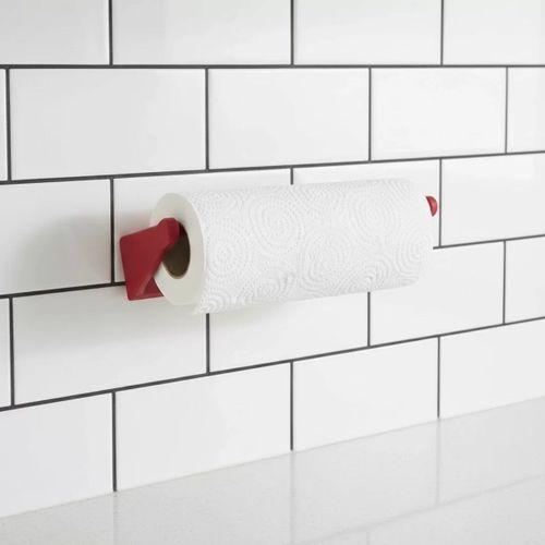 Kırmızı Peçete Askısı Mutfak Duvar Tipi Peçetelik Organizer