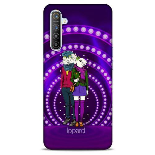 Oppo Realme XT Kılıf FunnyMaX (33) Hybrid Kılıf Mor Tavşan