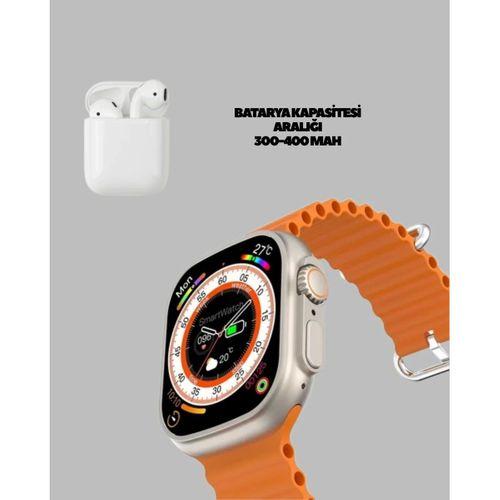 Watch 9 Max Akıllı Saat Kulaklık Seti Sağlık Takipli 45 Mm Geniş Ekran