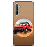 Lopard Oppo Realme XT Uyumlu Kılıf PickUpX (39) Liquid Crystal Kılıf Kırmızı Siyah