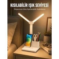 Kısılabilir Led Masa Lambası – Kalemlik, Telefon Standı Ve Okuma Işığı Bir Arada Yeni Nesil