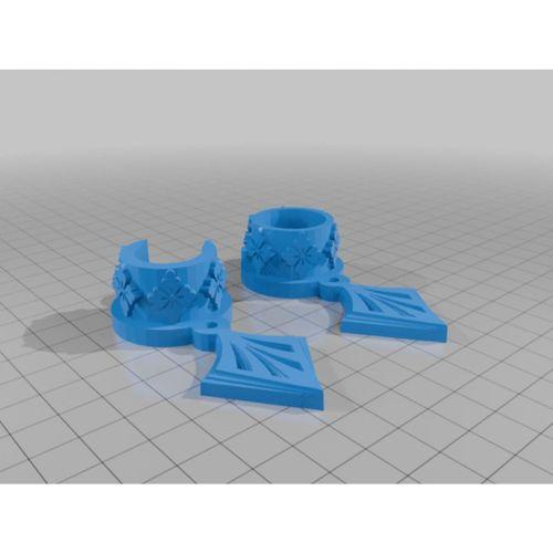 Victoria Dönemi Perde Korniş Tutucu 3D Baskı (Bu ürün Sadece Plastik parçadır - Almadan Önce Soru Sorabilirsiniz)