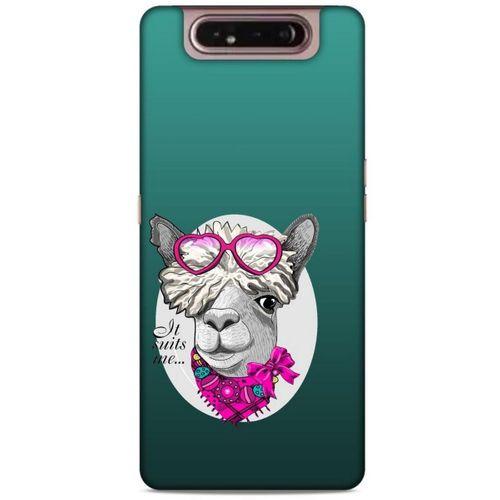 Animax Pembe Fularlı Lama Samsung Galaxy A80 Kılıf Desenli Silikon