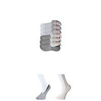 Gri ve Beyaz Kadın Babet Çorap 6 çift