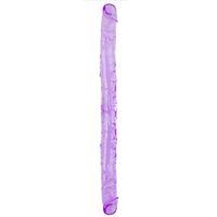 Çift Taraflı Esnek Dildo 34 cm – Gerçekçi Dokulu Mor Renk