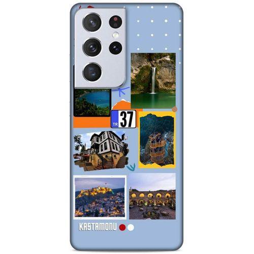 Lopard Samsung Galaxy S21 Ultra Uyumlu Kılıf Şehirli ※ (37) Kastamonu Silicone Cover