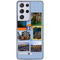 Lopard Samsung Galaxy S21 Ultra Uyumlu Kılıf Şehirli ※ (37) Kastamonu Silicone Cover