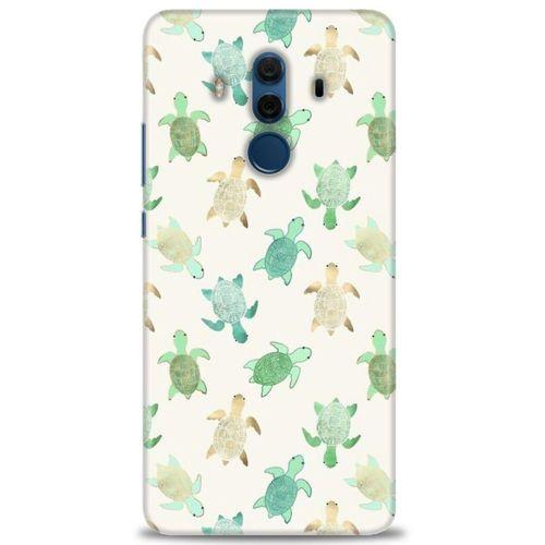 Huawei Mate 10 Pro Kılıf HD Baskılı Kılıf - Minik Kaplumbağalar + Tam Ekran Koruyucu
