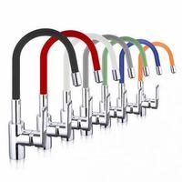 Esnek Kıvrılabilir Renkli Silikon Oynar Başlıklı Musluk Bataryası Başlığı Kubar