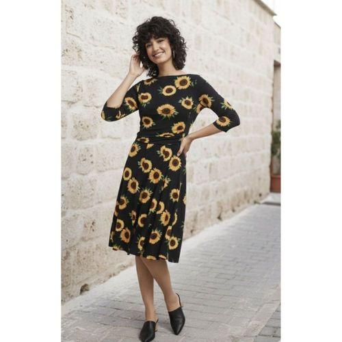 Kadın Fakir Kol Bisiklet Yaka Midi Mikro Elbise