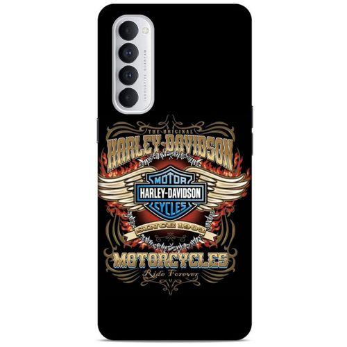 Oppo Reno 4 Pro Uyumlu Kılıf Motorsiklet (6) Silikon Kılıf Harley Davidson