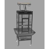 Dayang Papağan Kafes Ayaklı 45.7x45.7x156cm Sıyah