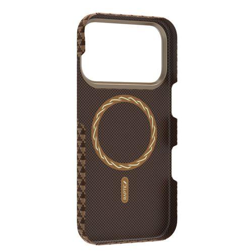Apple iPhone 17 Pro Max Kılıf M-safe Şarj Özellikli Raptic Aramid Skin Origin Serisi Karbon Kapak