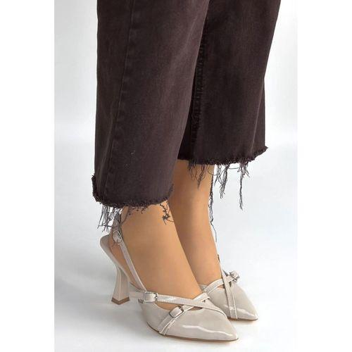 Tetti Bej Rugan Topuklu Ayakkabı