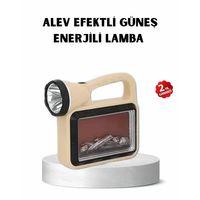 Güneş Enerjili Alev Efektli Lamba Cob Led Su Geçirmez Çok Fonksiyonlu