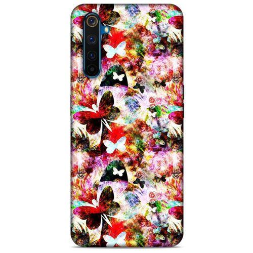 Oppo Realme 6 Pro Kılıf Kelebek Etkisi (16) Kalın Kılıf Yeşil Mavi