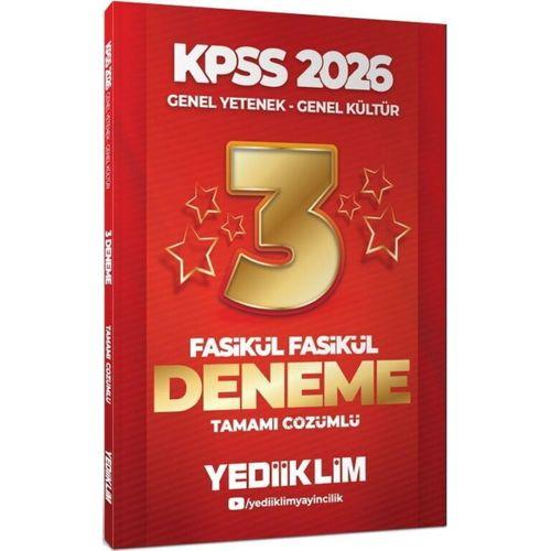 2026 KPSS Genel Yetenek Genel Kültür Tamamı Çözümlü Fasikül Fasikül 3 Yıldız Deneme Yediiklim Yayınları