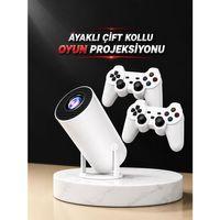 Projeksiyon Cihazı Video Oyun Konsolu Projektör Taşınabilir Ayaklı Çift Kollu 4k Çözünürlüklü