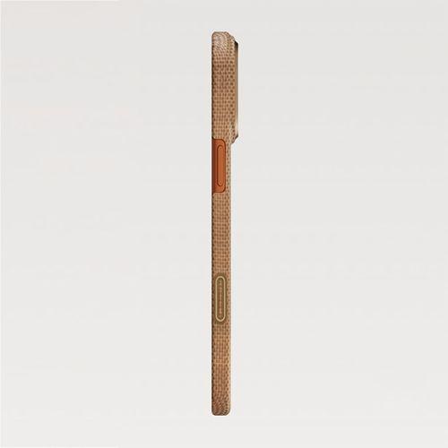 Apple iPhone 17 Pro Max Kılıf M-safe Şarj Özellikli Aramid Fiber Pitaka Glints of Gold Ultra Slim Serisi Kapak