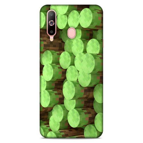 Lopard Samsung Galaxy A60 Uyumlu Kılıf PiXel (8) Baskılı Kılıf Yeşiller