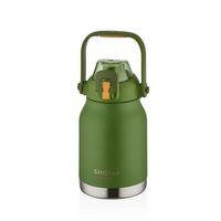 Shotay Çelik Termos Matara Phone Holder 1000Ml Yeşil
