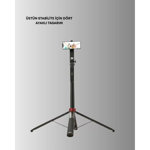 Ayarlanabilir Telefon Tripodu Selfie Stick Çok Açılı Çekim