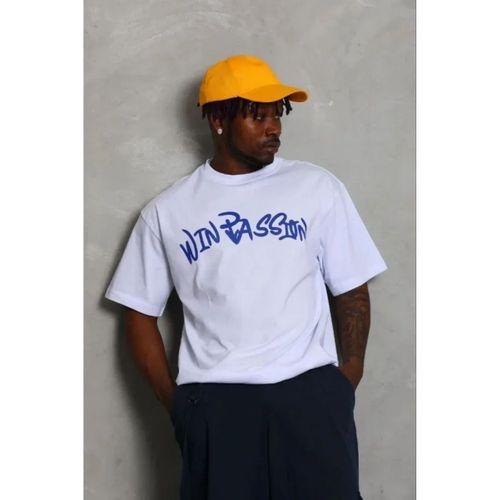 Erkek Baskılı T-Shirt Kısa Kol Bisiklet Yaka Regular Fit Rahat Kalıp Günlük Tişört - Beyaz